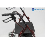 Περιπατητήρας τροχήλατος Rollator διπλής διαμόρφωσης BLUE με καλάθι για εύκολη μετακίνηση
